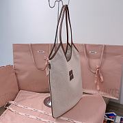 Miumiu Ivy Canvas Bag Beige - 40x35cm - 5