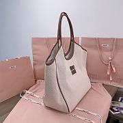 Miumiu Ivy Canvas Bag Beige - 37x36x18cm - 6