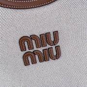 Miumiu Ivy Canvas Bag Beige - 37x36x18cm - 2