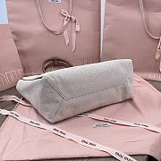 Miumiu Ivy Canvas Bag Beige - 28x26x12.5cm - 4