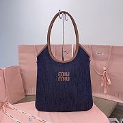 Miumiu Ivy Denim Bag Blue - 40x35cm - 1