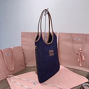 Miumiu Ivy Denim Bag Blue - 40x35cm - 6