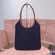 Miumiu Ivy Denim Bag Blue - 40x35cm - 2