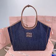 Miumiu Ivy Denim Bag Blue - 37x36x18cm - 1