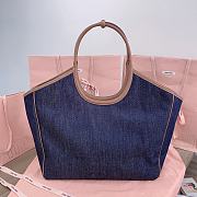 Miumiu Ivy Denim Bag Blue - 37x36x18cm - 6