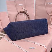 Miumiu Ivy Denim Bag Blue - 37x36x18cm - 4