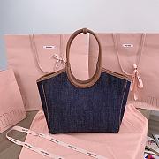 Miumiu Ivy Denim Bag Blue - 28x26x12.5cm - 5