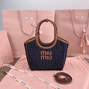 Miumiu Ivy Denim Bag Blue - 22x14x11cm - 1