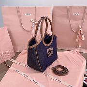 Miumiu Ivy Denim Bag Blue - 22x14x11cm - 6