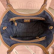 Miumiu Ivy Denim Bag Blue - 22x14x11cm - 3