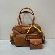 Miumiu Nappa Leather Top-Handle Bag Brown - 32x22x14cm - 1