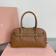 Miumiu Aventure Nappa Leather Top-Handle Bag Brown - 31x27x11cm - 4