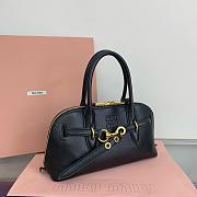 Miumiu Aventure Nappa Leather Top-Handle Bag Black - 31x27x11cm - 4