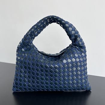 Bottega Veneta Small Hop Intrecciato Leather and Denim - 41x20.5x7.5cm