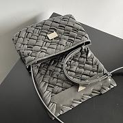 Bottega Veneta Light Graphite Small Rumple Messenger - 21x14x5cm - 2