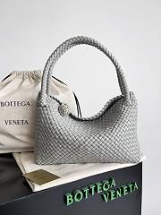 Bottega Veneta Tosca Grey Leather Handbag - 27x18x9cm - 5