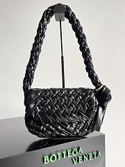 Bottega Veneta Black Kalimero Citta Shoulder Bag - 25x18x5.5cm - 1