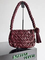 Bottega Veneta Red Kalimero Citta Shoulder Bag - 25x18x5.5cm - 1