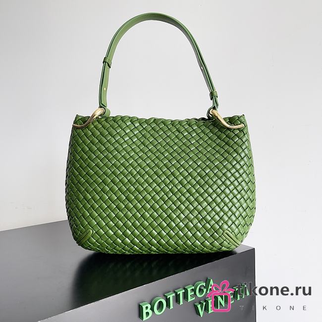 Bottega Veneta Clicker In Green Shoulder Bag A685724 - 38x25x10cm - 1