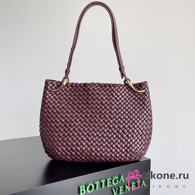 Bottega Veneta Small Clicker In Burbundy Shoulder Bag A685733 - 38x25x10cm - 1