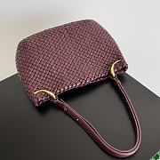 Bottega Veneta Small Clicker In Burbundy Shoulder Bag A685733 - 38x25x10cm - 2