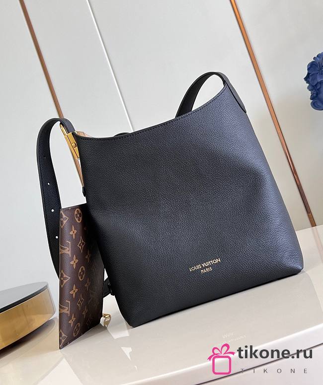 LV Low Key Hobo PM Bag Black M25352 - 24x28x16cm - 1