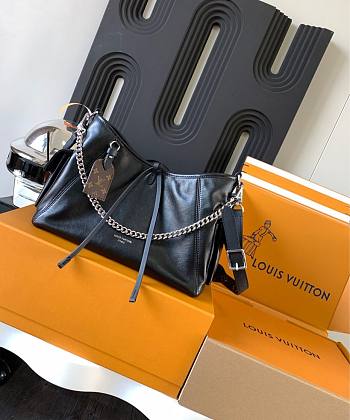 LV CarryAll Cargo PM Black Lambskin M24861 - 33.5x23x15cm