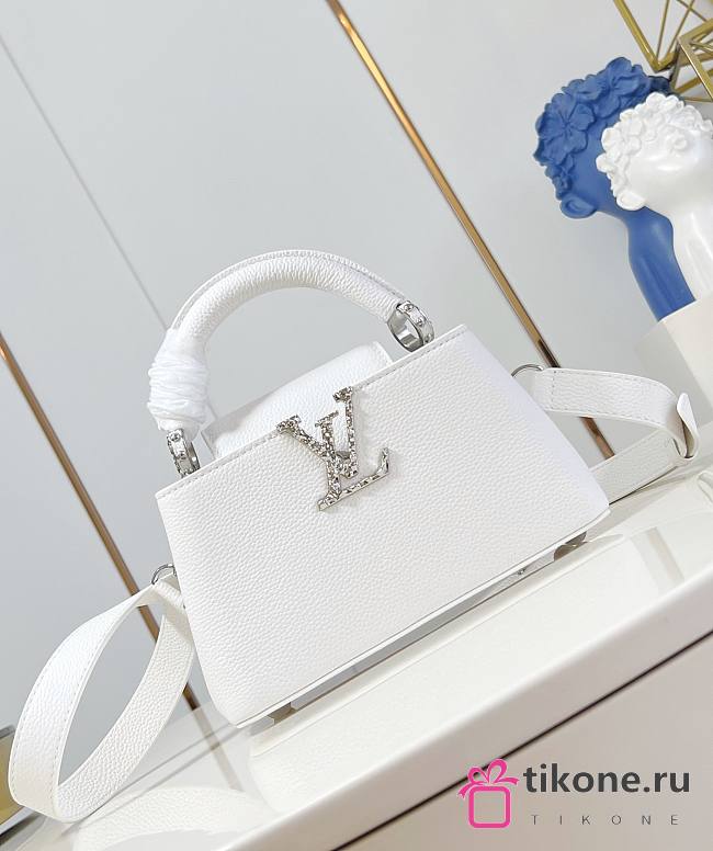 LV Capucines East-West Mini Optical White M24671 - 22x12x8cm - 1