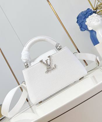 LV Capucines East-West Mini Optical White M24671 - 22x12x8cm