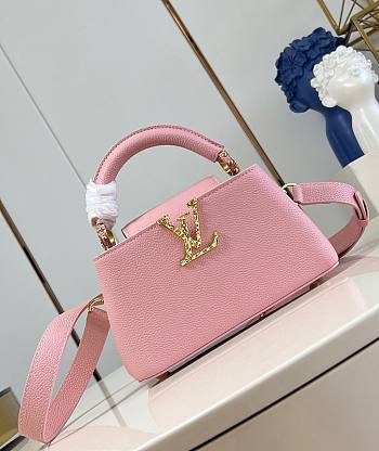 LV Capucines East-West Mini Rose Jasmin M24671 - 22x12x8cm