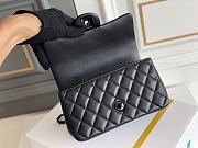 Chanel Mini Flap Top Handle Black Lambskin Black Hardware - 12x20x6.5cm - 2