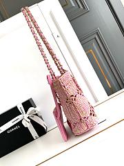 Chanel CocoBeach Small Pink Leather Tote - 24.5x32x10cm - 6