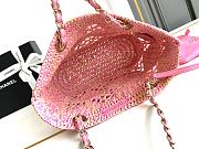 Chanel CocoBeach Small Pink Leather Tote - 24.5x32x10cm - 4