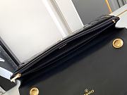 CC Long Wallet With Strap Glossy Calfskin & Gold Plated Metal Black - 12.5x26x4.5cm - 6