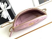 CC Waist Bag Shiny Lambskin Imitation Pearls & Gold Metallic Pink- 17×24×11cm - 6