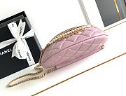 CC Waist Bag Shiny Lambskin Imitation Pearls & Gold Metallic Pink- 17×24×11cm - 5