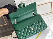 Chanel Classic Green Caviar Light Gold Hardware Bag 15.5×25.5×6.5cm - 2