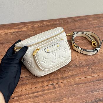 LV Mini Bumbag Monogram Empreinte Leather Cream - 17x12x9.5cm