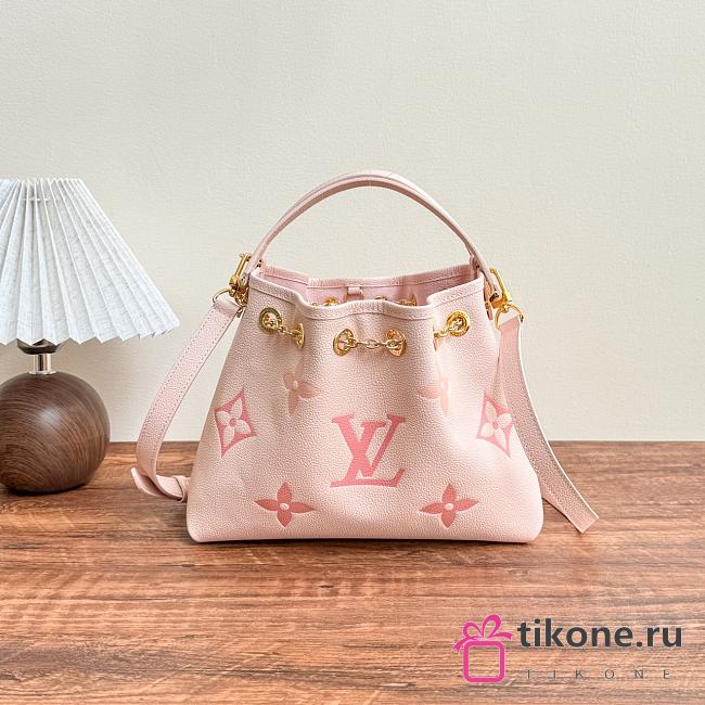 LV Bundle Monogram Empreinte Leather Pink M46492 - 28x20x11.5cm - 1