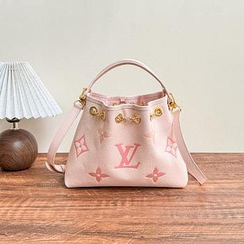 LV Bundle Monogram Empreinte Leather Pink M46492 - 28x20x11.5cm