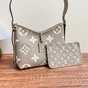 LV CarryAll PM Bicolour Monogram Tourterelle Gray/ Cream Beige M47180 - 29.5x24x12cm