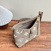 LV CarryAll PM Bicolour Monogram Tourterelle Gray/ Cream Beige M47180 - 29.5x24x12cm - 2