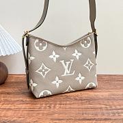 LV CarryAll PM Bicolour Monogram Tourterelle Gray/ Cream Beige M47180 - 29.5x24x12cm - 6