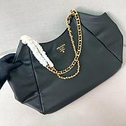 Prada Shopping Bag Gold Logo In Black Leather - 40×22×27cm - 2