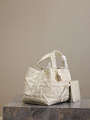 Medium Dior Toujours Bag White Graphic Cannage Calfskin - 28.5x21.5x17cm  - 4