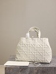 Large Dior Toujours Bag White Graphic Cannage Calfskin - 37x27x21cm - 6