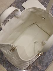 Large Dior Toujours Bag White Graphic Cannage Calfskin - 37x27x21cm - 4