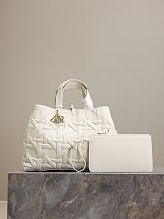 Large Dior Toujours Bag White Graphic Cannage Calfskin - 37x27x21cm - 3