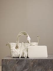 Small Dior Toujours Bag White Graphic Cannage Calfskin - 23×15×15cm - 1