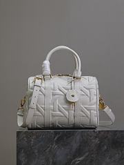 Dior Groove 25 White Graphic Cannage Calfskin - 25x19x16cm - 4